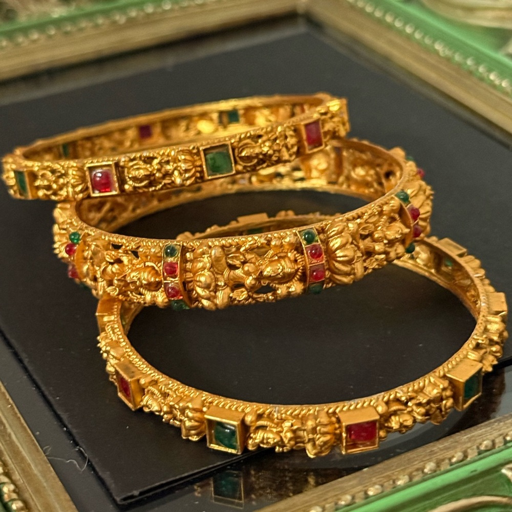 Gold-Tone Bangle Set of 3